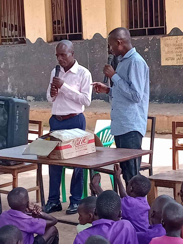 Community presentation during a Mwesigwa CBO outreach
